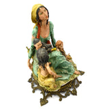 Vintage GIUSEPPE ARMANI PORCELAIN FIGURINE Gypsy & Children CAPO-DI-MONTE, ITALY
