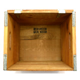 Vintage "RECORDS" WOODEN CRATE by GIDEON-ANDERSON Wood & Steel VINYL RECORD BOX