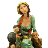 Vintage GIUSEPPE ARMANI PORCELAIN FIGURINE Gypsy & Children CAPO-DI-MONTE, ITALY