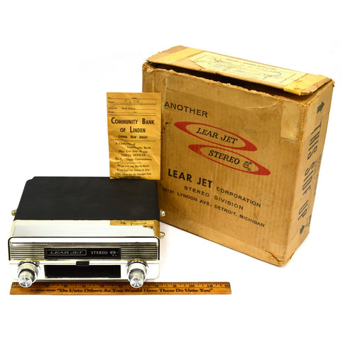 NOS Vintage LEAR JET STEREO 8-TRACK PLAYER No. AS-830-H Car Audio IN-DASH In Box