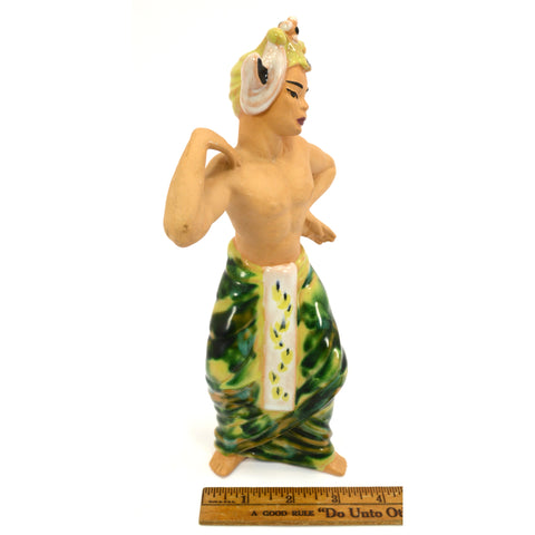 Vintage CERAMIC ARTS STUDIO FIGURINE 9.75" Indonesian Dancer DANCING ISLAND MAN