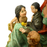 Vintage GIUSEPPE ARMANI PORCELAIN FIGURINE Gypsy & Children CAPO-DI-MONTE, ITALY