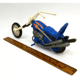 Vintage EVEL KNIEVEL (Evil) ACTION FIGURE Lot of 3 Figures + BLUE CHOPPER c.1972