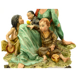 Vintage GIUSEPPE ARMANI PORCELAIN FIGURINE Gypsy & Children CAPO-DI-MONTE, ITALY