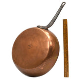Antique TINNED COPPER SKILLET Frying Pan SIGNED "E COOPER & SONS" Atlantic City