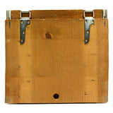 Vintage "RECORDS" WOODEN CRATE by GIDEON-ANDERSON Wood & Steel VINYL RECORD BOX