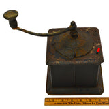 Antique CAST IRON, TIN & WOOD COFFEE MILL Table/Counter-Top BEAN GRINDER Patina!
