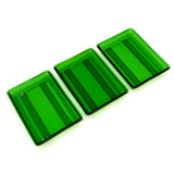Vintage EMERALD GREEN GLASS Film Photography DEVELOPING TRAYS Lot of 3 VERY RARE