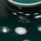 Antique Pair WILLIAMSON LIGHT FIXTURES w/ Emerald Green CASED-GLASS LAMP SHADES!