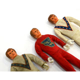 Vintage EVEL KNIEVEL (Evil) ACTION FIGURE Lot of 3 Figures + BLUE CHOPPER c.1972