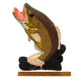 Antique CAST IRON ANDIRON FISH for Doorstop/Repurpose? JUMPING BASS Hand-Painted