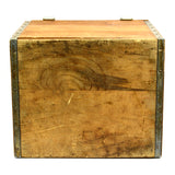 Vintage "RECORDS" WOODEN CRATE by GIDEON-ANDERSON Wood & Steel VINYL RECORD BOX