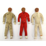 Vintage EVEL KNIEVEL (Evil) ACTION FIGURE Lot of 3 Figures + BLUE CHOPPER c.1972