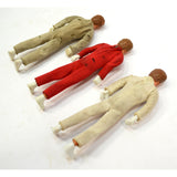 Vintage EVEL KNIEVEL (Evil) ACTION FIGURE Lot of 3 Figures + BLUE CHOPPER c.1972