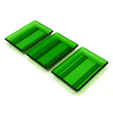 Vintage EMERALD GREEN GLASS Film Photography DEVELOPING TRAYS Lot of 3 VERY RARE