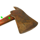 Vintage COLLINS LEGITIMUS FIRE AXE Rare SEAGRAVE PATTERN Cracked ORIGINAL HANDLE