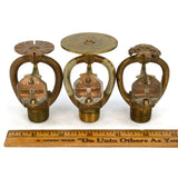 Vintage CENTRAL UPRIGHT SPRINKLER HEAD Lot of 3 Different BRASS HEADS! 1937-1954