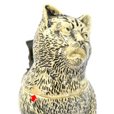 Antique GERMAN CHARACTER BEER STEIN Drunk HUNGOVER CAT #1000 Steinzeugwerke 19th