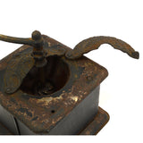 Antique CAST IRON, TIN & WOOD COFFEE MILL Table/Counter-Top BEAN GRINDER Patina!