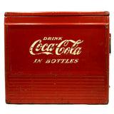 Vintage COKE COOLER Original "DRINK COCA-COLA IN BOTTLES" + Tray & Bottle Opener