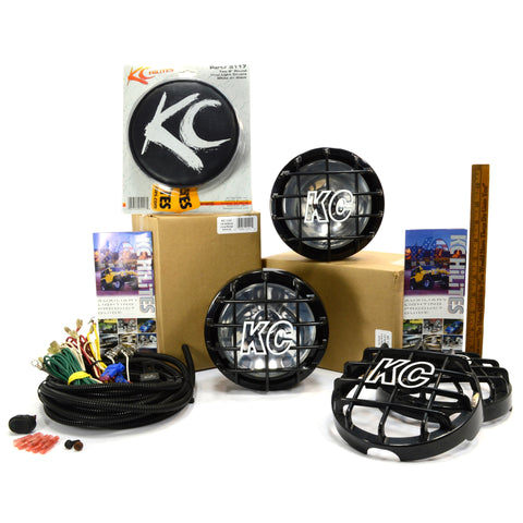 New & Used Lot KC SLIMLITES 6" Round LONG RANGE DRIVING & FOG LIGHTS + Extras!!
