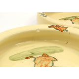 Antique WELLER POTTERY "ZONA" DUCK Lot of 4 BOWLS & CUP Child/Baby Dishes c.1920