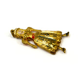 Antique VICTORIAN 'MOTHER-LADY-GIRL' CHARM for Bracelet ARTICULATED Gold-Gilded