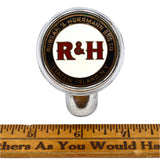 Vintage "R&H" RUBSAM & HORRMANN BREWING CO BEER TAP Chrome BALL KNOB c.1946 RARE