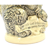 Antique GERMAN CHARACTER BEER STEIN Drunk HUNGOVER CAT #1000 Steinzeugwerke 19th