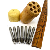 Vintage HOLE CLOSING PUNCHES Punch Set of 7 from FRANCE Watchmaker CLOCK REPAIR
