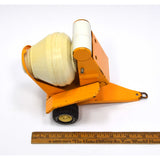 Vintage MINI TONKA TRUCK CEMENT MIXER TRAILER Orange-Yellow c.1970 PRESSED STEEL