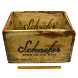 Vintage SCHAEFER "BEER AT ITS BEST" CRATE General Box c.1942 w/ 12 DIVIDED SLOTS