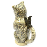Antique GERMAN CHARACTER BEER STEIN Drunk HUNGOVER CAT #1000 Steinzeugwerke 19th