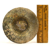 Ancient TERRACOTTA POTTERY VESSEL LID (Only) Heavy Iridescence! PRE-COLUMBIAN?