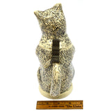 Antique GERMAN CHARACTER BEER STEIN Drunk HUNGOVER CAT #1000 Steinzeugwerke 19th