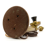 Antique KELLOGG BRASS CANDLESTICK ROTARY PHONE Folk Art Conversion to TABLE LAMP