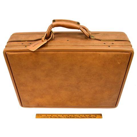 Vintage HARTMANN LUGGAGE "BELTING" LEATHER BRIEFCASE 18"x13"x5" Attache SUITCASE