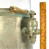 Vintage FOLK ART AQUARIUM or PUNCH BOWL? Homemade 3-GAL PYREX + COPPER BASE Odd!