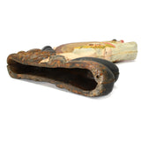 Antique CAST IRON ANDIRON FISH for Doorstop/Repurpose? JUMPING BASS Hand-Painted