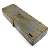 Antique HOMEMADE SAW TOOL BOX No. 468 Blue w/ CORBIN CABINET CO. PADLOCK Patina!