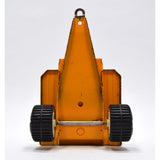 Vintage MINI TONKA TRUCK CEMENT MIXER TRAILER Orange-Yellow c.1970 PRESSED STEEL