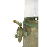 Vintage FOLK ART AQUARIUM or PUNCH BOWL? Homemade 3-GAL PYREX + COPPER BASE Odd!