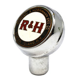 Vintage "R&H" RUBSAM & HORRMANN BREWING CO BEER TAP Chrome BALL KNOB c.1946 RARE