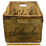 Vintage SCHAEFER "BEER AT ITS BEST" CRATE General Box c.1942 w/ 12 DIVIDED SLOTS