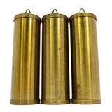 Antique GRANDFATHER CLOCK WEIGHT Lot 3 Brass Cylinder VIENNA WEIGHTS Unbranded