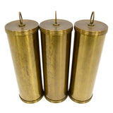 Antique GRANDFATHER CLOCK WEIGHT Lot 3 Brass Cylinder VIENNA WEIGHTS Unbranded