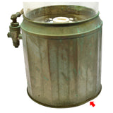 Vintage FOLK ART AQUARIUM or PUNCH BOWL? Homemade 3-GAL PYREX + COPPER BASE Odd!