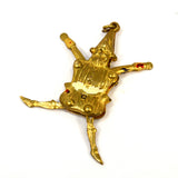 Antique FAIRYTALE 'COURT JESTER / FOOL' CHARM for Bracelet ARTICULATED Gold-Gilt