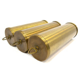 Antique GRANDFATHER CLOCK WEIGHT Lot 3 Brass Cylinder VIENNA WEIGHTS Unbranded