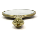 Antique GERMAN SILVER HAND MIRROR Dresser/Vanity VICTORIAN CHERUB Art Nouveau